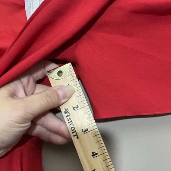 ASOS Red Button Through Wrap Top V Neck Short Sleeve Maxi Tea Dress NWT Size 0 - Picture 13 of 14